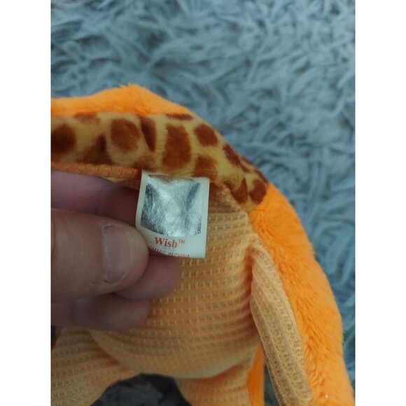 TY Wish Octopus Orange Leopard Print Plush Stuffed Animal Dec 5, 2002 Toy - Picture 6 of 6